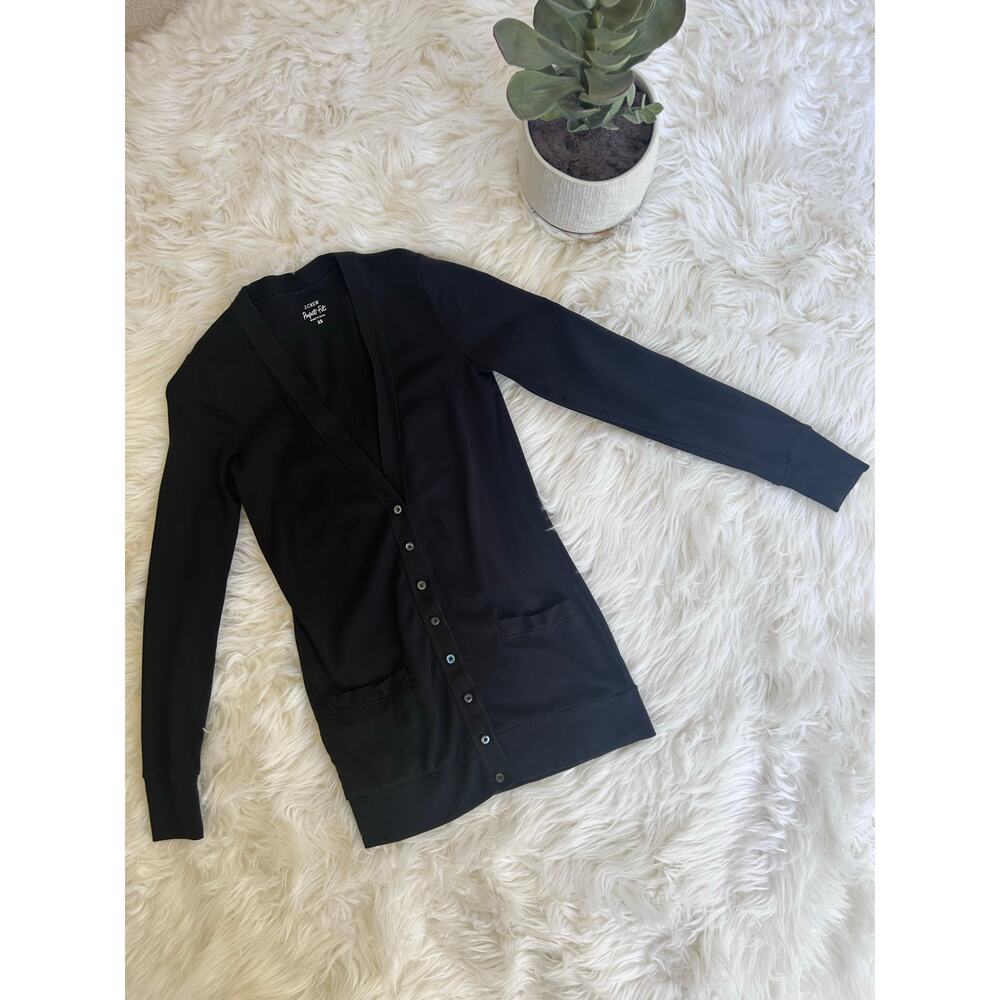 J. Crew Women's Black Long Cardigan